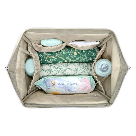 Bolsa de mamá Siena Luxe Secret Garden Verde Intenso - Imagen 9