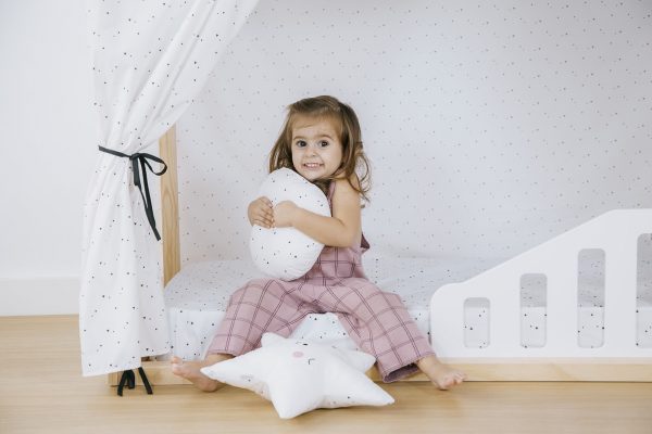 Funda tela cama casita Tipi House - Negro/Blanco - Imagen 2