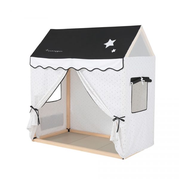 Funda tela cama casita Tipi House - Negro/Blanco - Imagen 6